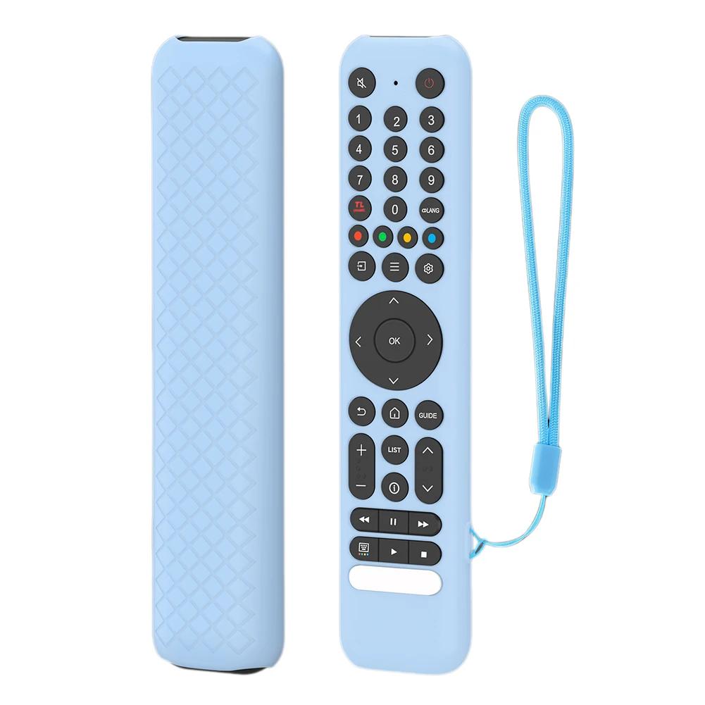 Silicone Remote Case for TCL RC716/RC833 GUB1 Protective Controller Sleeve Skin Anti-Slip TV Remote Control Case with Lanyard