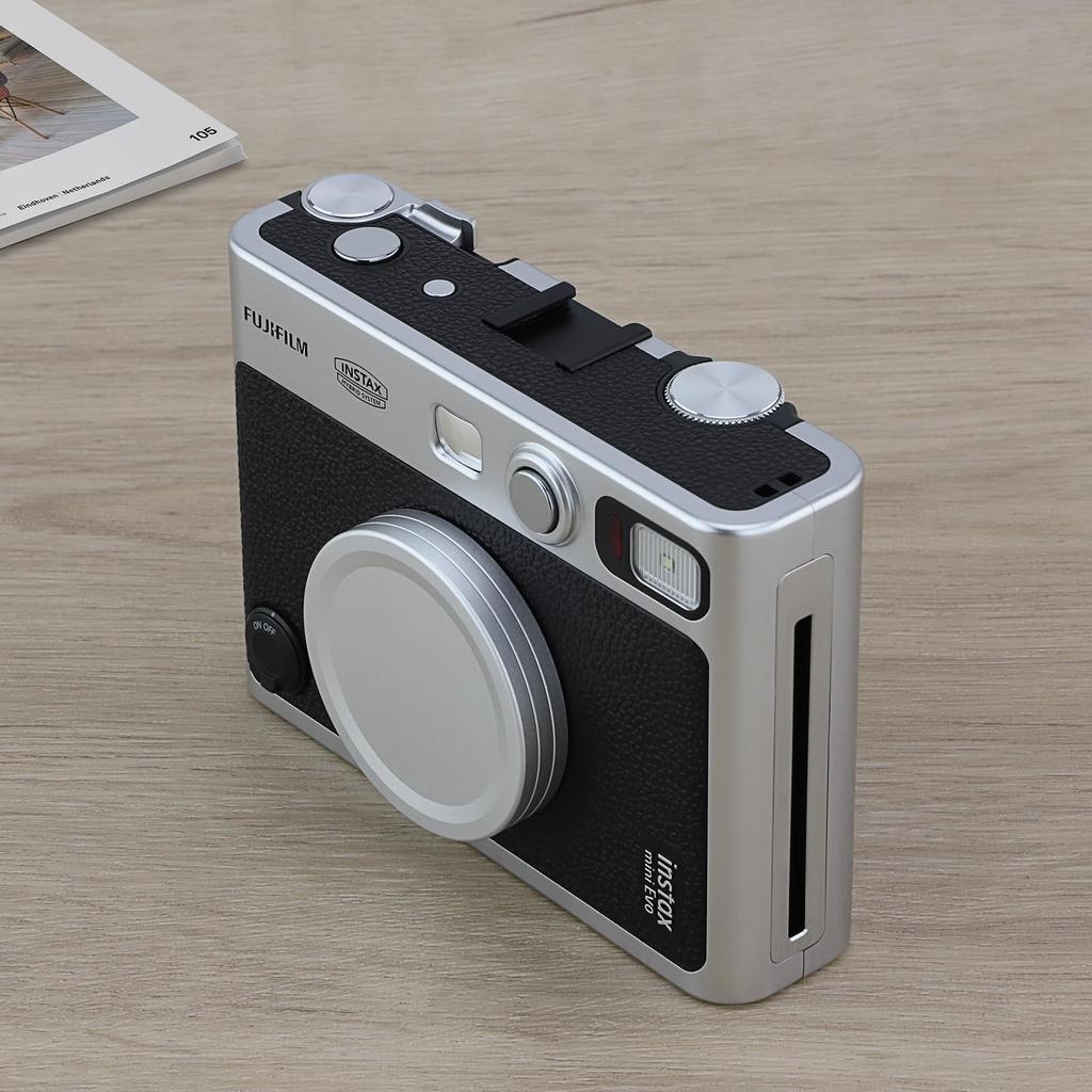 Haoge Металлическая крышка объектива Fujifilm Instax Mini Evo Аксессуары для пленочной фотокамеры Крышка объектива серебристая,