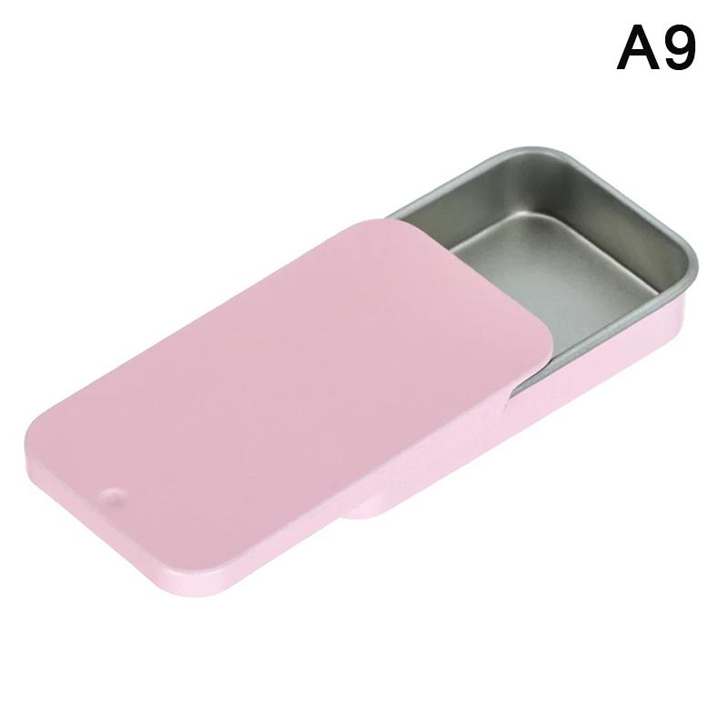 Жестяная коробка с выдвижной крышкой, выдвижная коробка с выдвижным ящиком, коробка для бальзама, переносная коробка, мини-баночка для ароматерапии, маленькая железная коробка для конфет, подарочная коробка