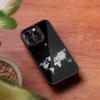 Чехол для телефона с картой мира для Iphone 16 15 14 13 Pro Max 12 11 Mini 7 8 Plus Se Xr X Xs Fundas Shell PC+TPU Чехол