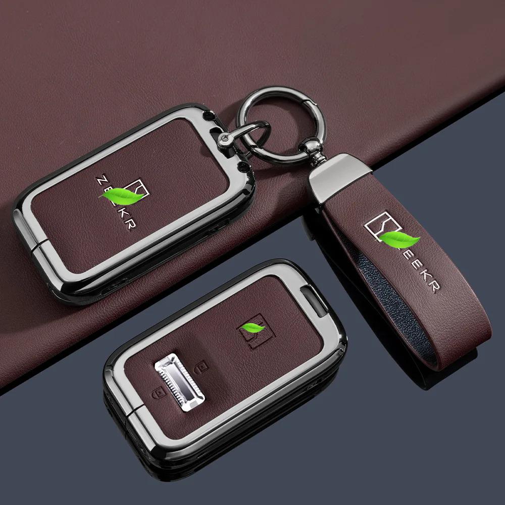Чехол для ключа автомобиля Брелок для Zeekr 9X Брелок для ключей автомобиля Защитный чехол-сумка Корпус Держатель Пряжка Автоаксессуары