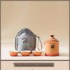 WA Forbidden City Gradient Orange Portable Quick Tea Set