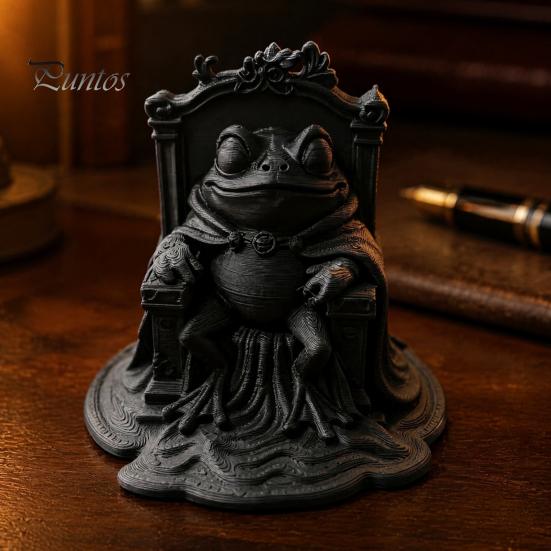 Креативная настольная фигурка на Хэллоуин, 3D-печатная фигурка Лягушки на Тыквенном Троне, Украшение-накидка, Современное украшение интерьера для дома, Готическое животное