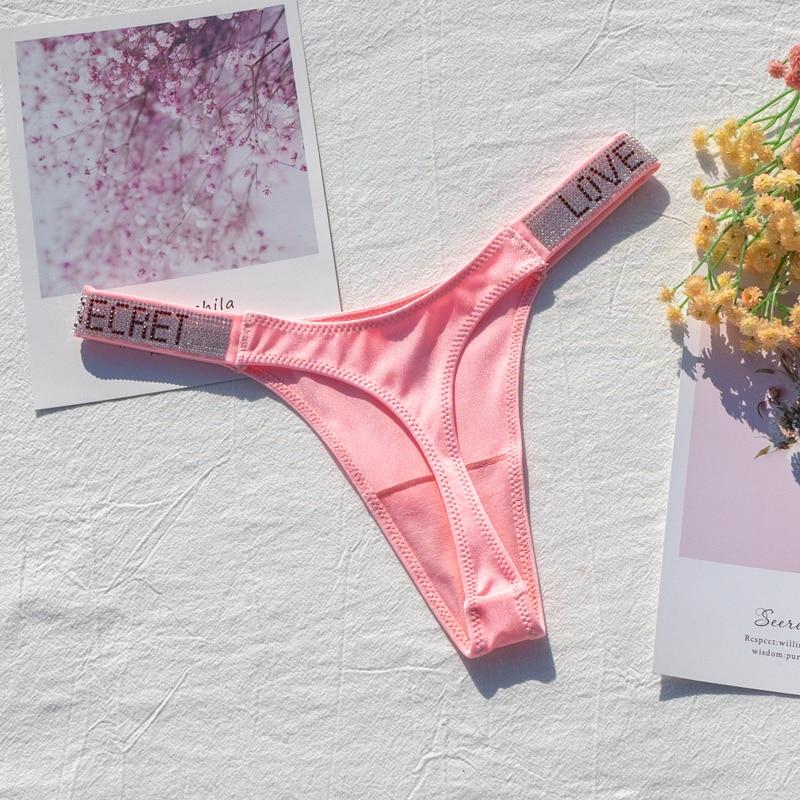 Женские трусики с блестящими стразами, сексуальное женское белье, женское нейлоновое нижнее белье с низкой посадкой, женское нижнее белье, секретные стринги неонового цвета, женские стринги