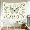 Watercolor Butterfly Eucalyptus Mandala Tapestry, Fresh Wall Hanging, Bohemian Wall Decor for Bedroom Dormitory