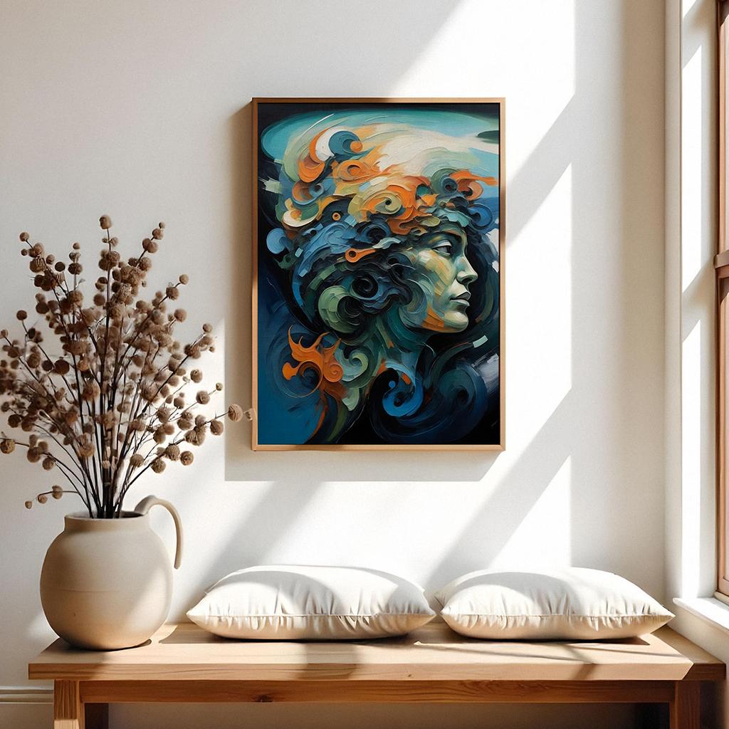 Plakat portret abstrakcja obraz