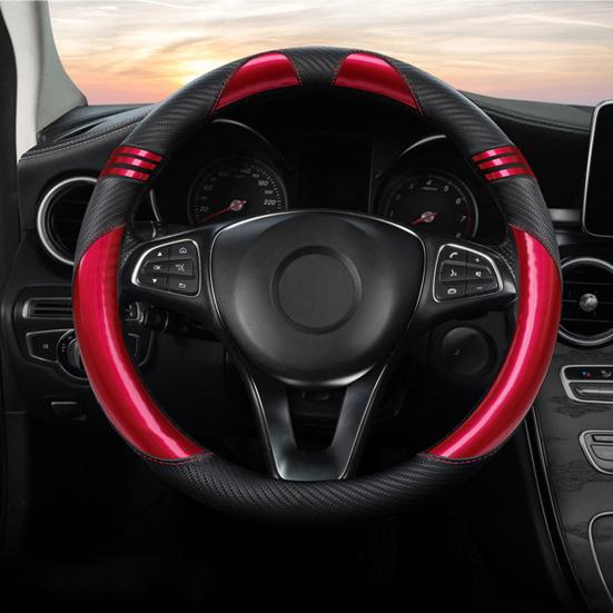 Чехол на руль, модный, устойчивый к поту, автомобильный стиль, искусственная кожа, подушка для грузовика