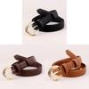 Classic Leather Belt For Women With Pin Buckle Casual Office Accessory Perfect For Spring