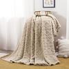 Sofa Throw Blanket Super Soft Warm Solid Color Wear Resistant Non-Fading Friendly To Skin Machine Washable Bedding Blanket