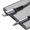 1 м плетеный нейлоновый аудиокабель USB C на 3,5 мм с повышенной прочностью и стабильностью сигнала