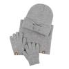 Toddler Winter 3-Piece Set Cute Bow Knit Hat Scarf Gloves Warm Windproof Thick