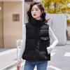 Новая женская легкая куртка без рукавов со стойкой, высокого качества, однотонная, утолщенная, теплая, спортивная и повседневная, свободная хлопковая куртка