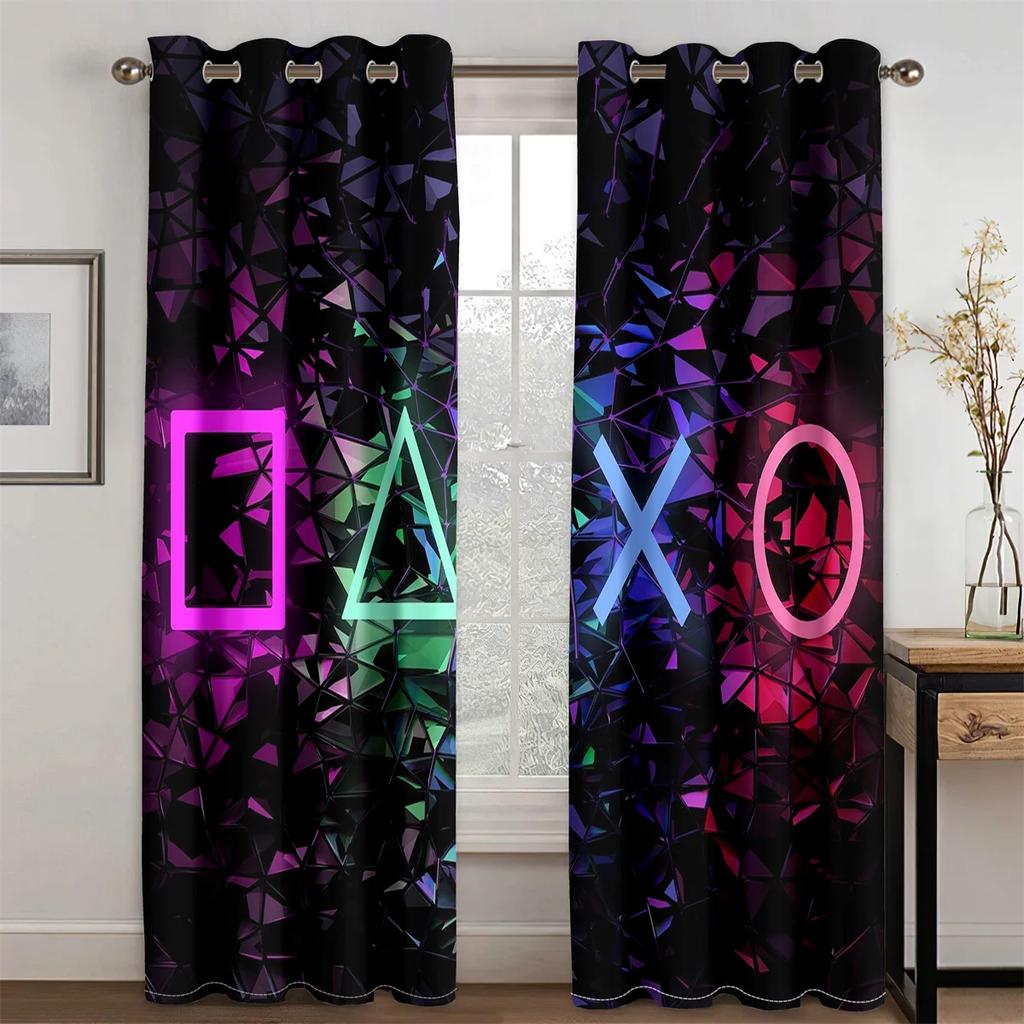 Забавная игра киберспорт крутой дизайн мальчики мужчины светофильтрующие шторы оконные шторы для гостиной спальни 2 шт декор