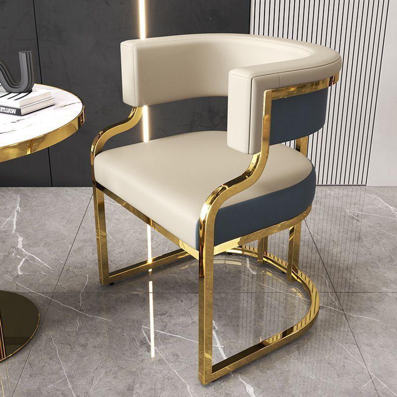 High-End Dining and Reception Chair - Luxury Backrest Single Sofa or Dressing Table Chair