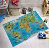 World Living Animal Map Area Rugs Non-Slip Floor Mat Doormats Home Runner Rug Carpet for Bedroom