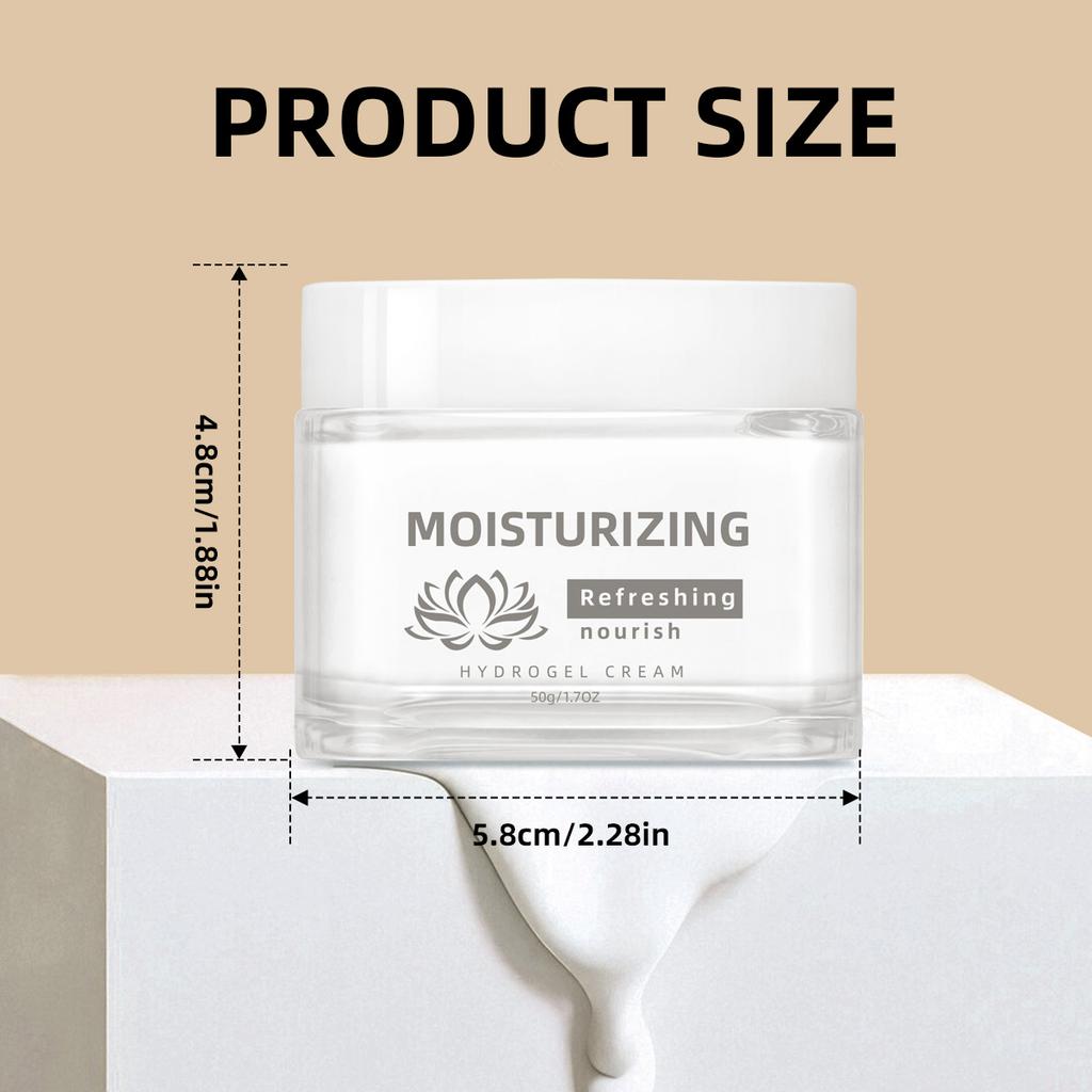 Nourishing Water Gel Cream 50G Deep Hydration and Skin Firming Serum Cream Lightweight Fast-Absorbing Moisturizer 0.05M Jar for All Skin Types