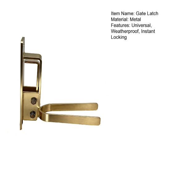 Мгновенно фиксирующийся засов для ворот Сверхпрочный засов для ворот с управлением одной рукой Быстрый засов для ворот Легкая установка на деревянные, металлические трубчатые ворота Автоматический пружинный замок для фермы, ранчо