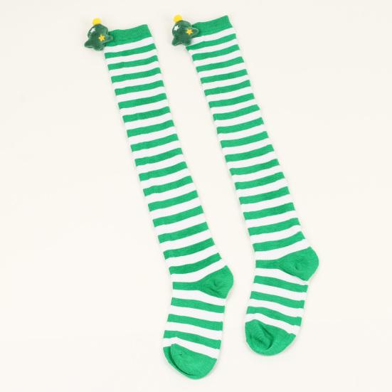 Зимние длинные носки Вязание выше колена Рождественские гольфы на Новый год