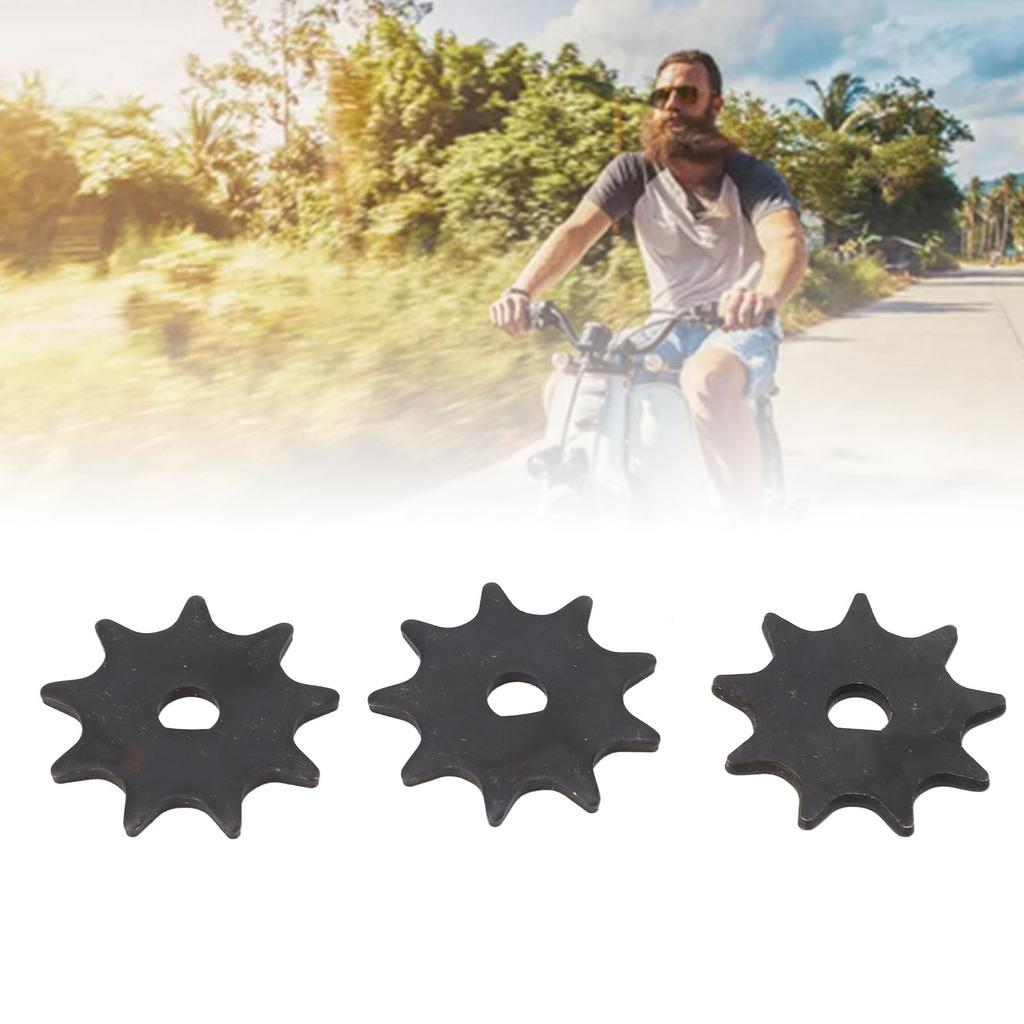 3 Pcs 410 9T Chain Sprocket Steel D Hole High Speed Motor Sprocket Chain Wheel for MY1016 MY1025