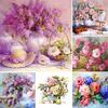 Flowers Diamond Painting Kit Full Drill Diamond Rhinestone Embroidery DIY Painting