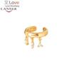 1pc 925 Sterling Silver Gold Plated Zircon Pendant Non -Pierced Ear Cuff Clip On Ear Earrings For Women Jewelry Pendientes