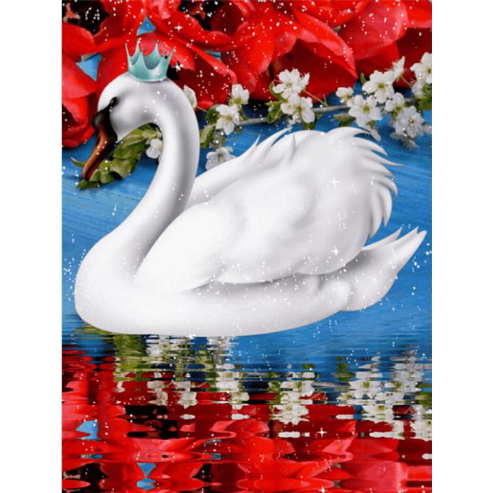 Полная площадь Алмазная картина Лебедь Алмазная вышивка Сердце Мозаика Вышивка крестом Животное ручной работы Подарок Decortion