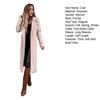 Women Winter Coat with Belt Formal Business Style Turn-down Collar Calf Length Overcoat OL Commuting Jacket Solid Color Thick Outerwear