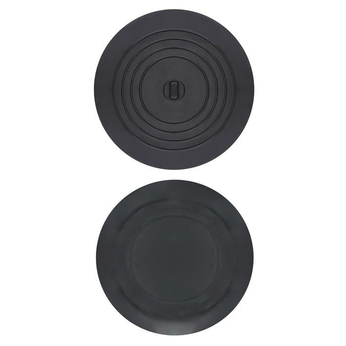 Bouchon de vidange - AIMOONSA - 15 cm - Lot de 2 - Silicone - Noir