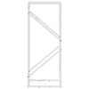 Firewood Rack White 40x25x100 cm Cold Rolled Steel