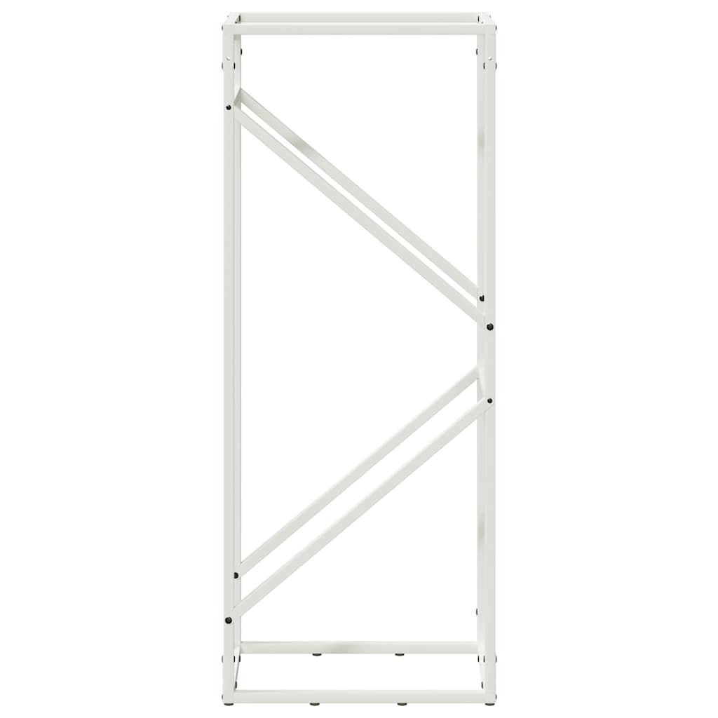 Firewood Rack White 40x25x100 cm Cold Rolled Steel
