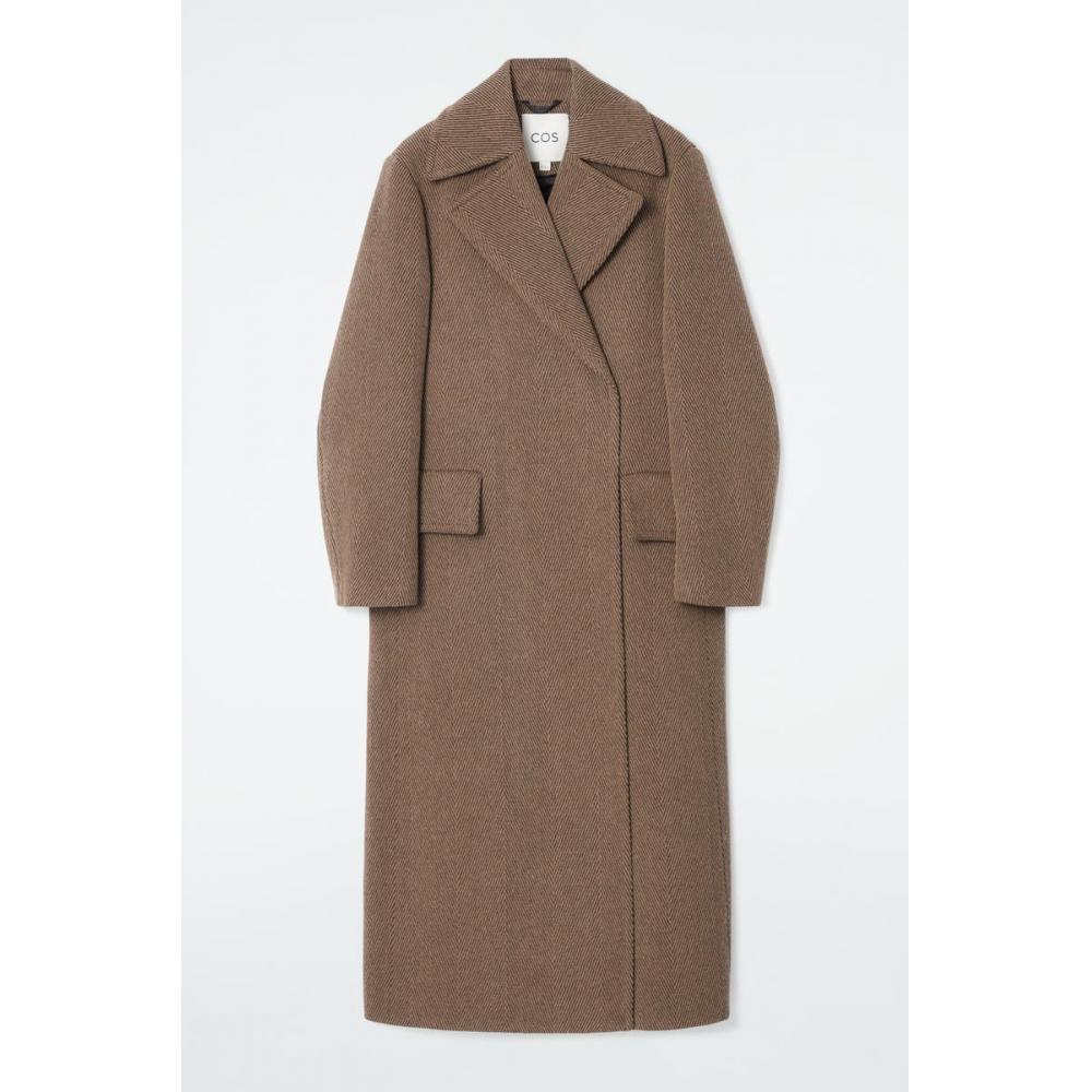 COS Шерстяное пальто с узором «ёлочка» в Японии