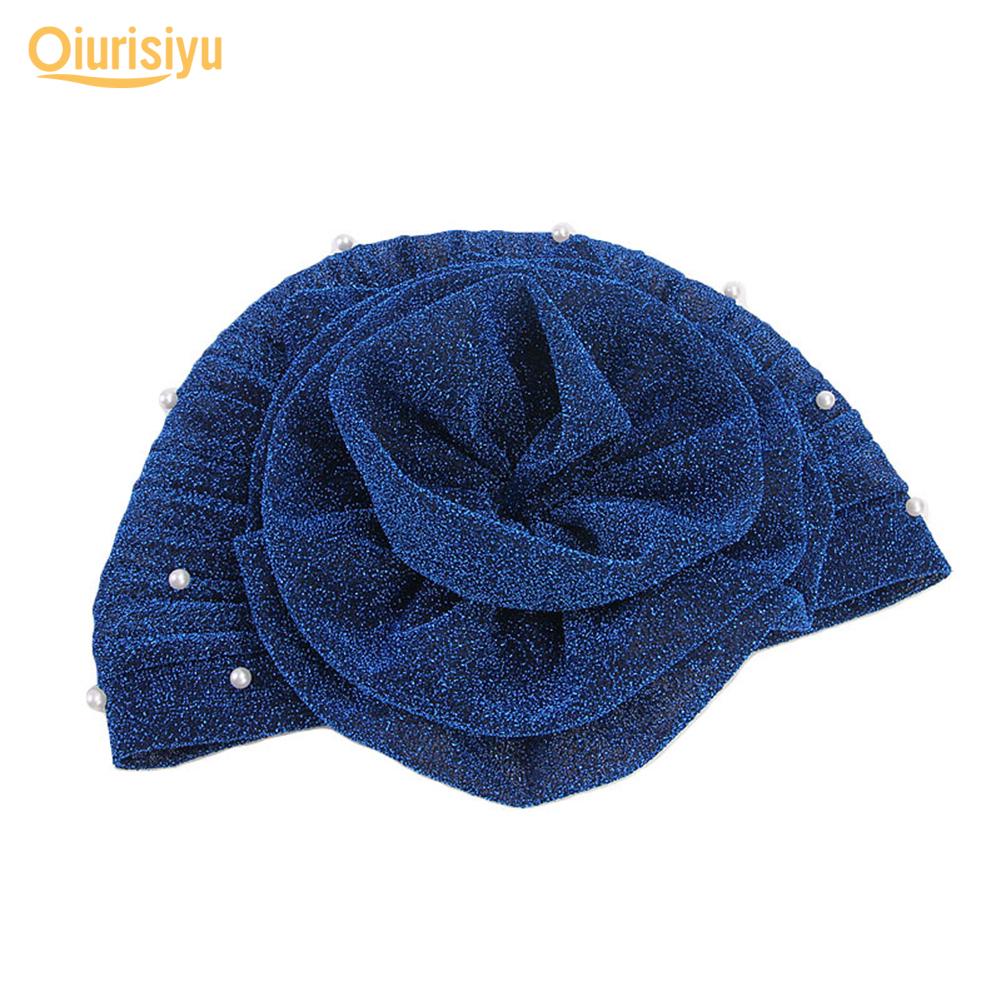 Искусственный жемчуг Декор Большой цветок Женская эластичная шляпа