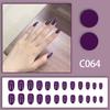24 Pieces Solid Color Simple Nail Art, Advanced Sense Unloading White 24 Pieces Nude Black White Red Wearing Nail