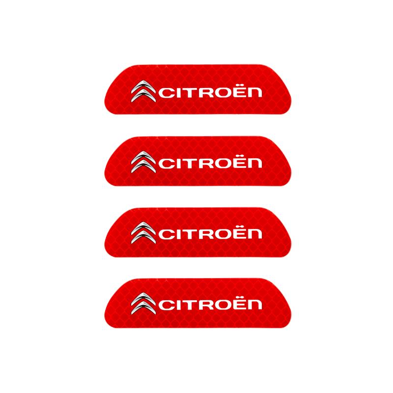 Car Door Reflective Sticker Tail Warning Sticker Auto Accessories For Citroen C5X e-C4 X e-C3 C4 C3 C5 Berlingo C-Elysee C1 C6