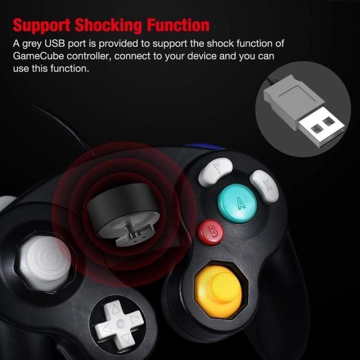 Адаптер для контроллера Wii U GameCube, 4-портовый конвертер GameCube, совместимый с Nintendo Wii U Super Smash Bros/Switch/ПК/Mac.