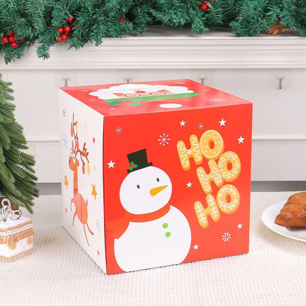 Cartoon Christmas Paper Gift Box Large Folding Gift Packaging Box Holiday Supplies