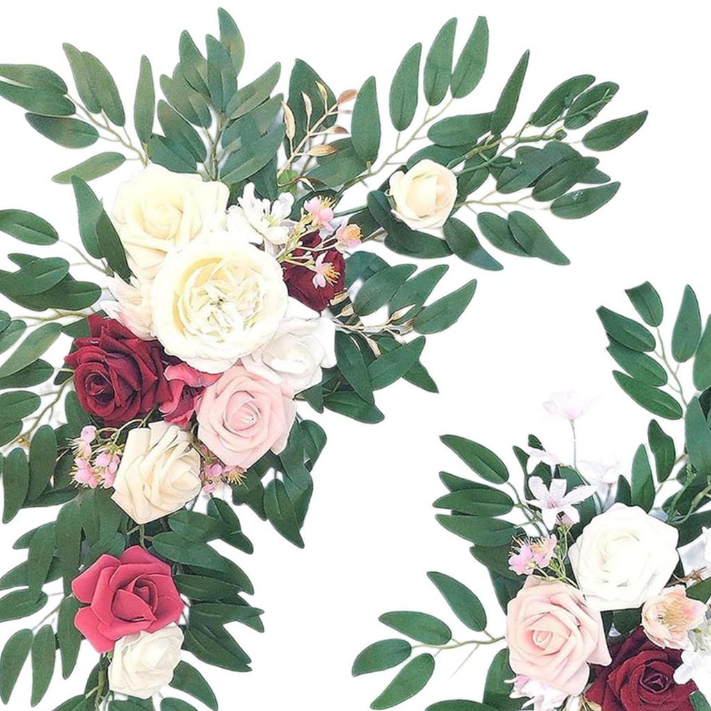 Свадебная арка с цветами, угловой цветочный ряд, декор, подвесная цветочная гирлянда для входной двери для