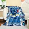 1pc Velvet Stitch Ohana Blanket - Cute Cartoon Bedding Throw