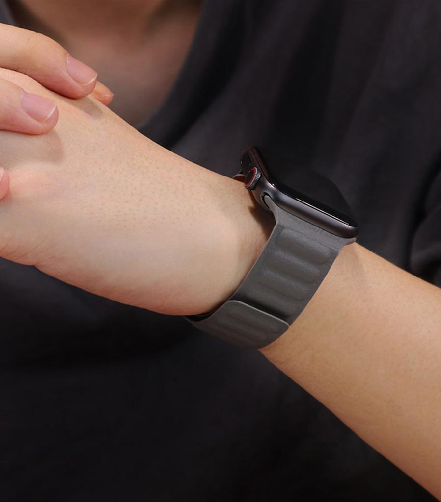 Ремешок Leather Link с магнитной застежкой для Iwatch Series 6 5 4 3 2 42/44 мм