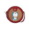 X Doraemon Коллаборация Винтажный Логотип Холст и Кожа Круглая Сумка Женская Сумка Через Плечо 625216-2T8AG-8580