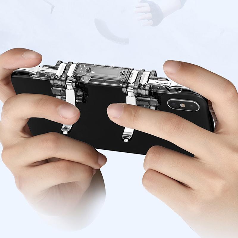 Mobile Gaming Triggers for PUBG/Free Fire/COD - Universal Touch Sensitive Buttons for iPhone Huawei Enhanced Gameplay 5