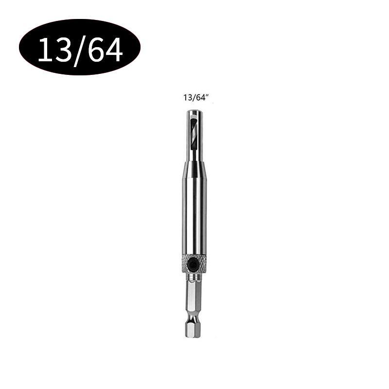 Self-centering Door and Window Hinge Hole Opener with Integrated Hexagonal Shank Drill Set.