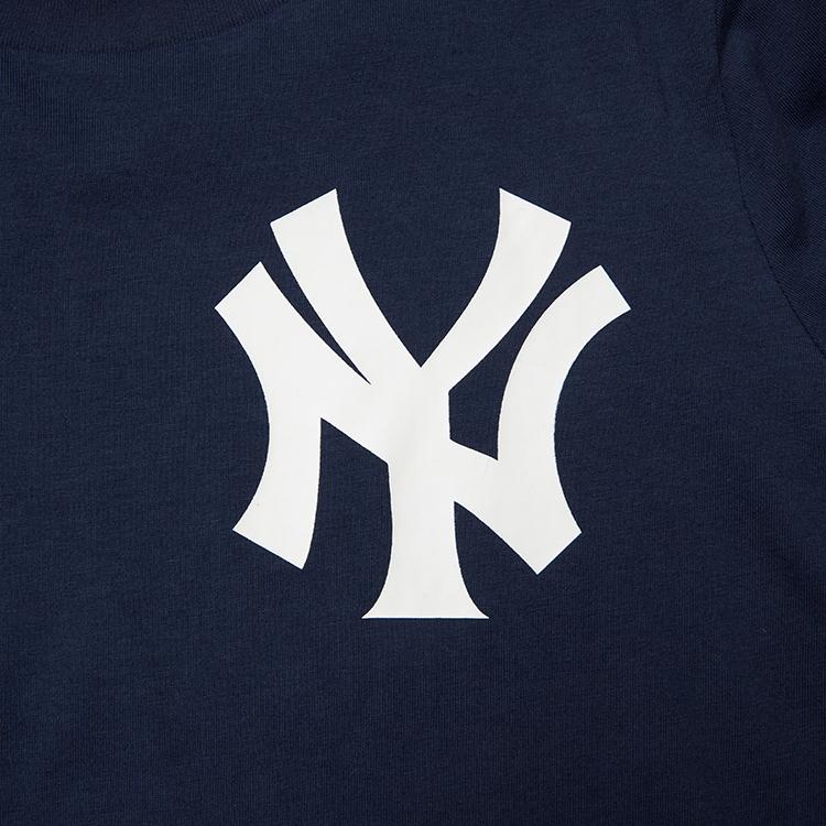 Nike T-Shirt New York Yankees Logo Print Crew Neck Short Sleeve American Vintage Kids Tops Navy-Blue 3Z3B7SATY-NYY