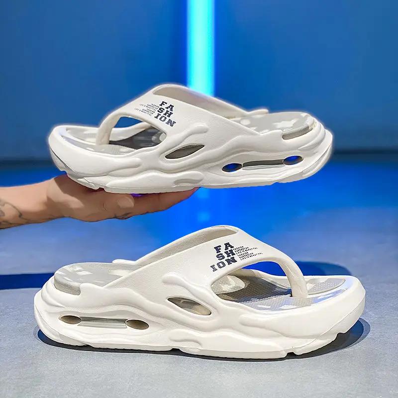 Пляжная мужская обувь Шиацу Платформа Шлепанцы Вьетнамки Y2k Веселая ПВХ Низкая цена Резиновая Дизайнерская Роскошная Обувь 2025 Ева Мужские тапочки