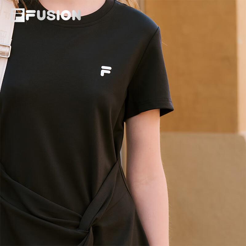 FILA Women's Irregular Design Knit T-Shirt Dress