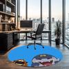 Zig & Sharko Printed Round Rug Carpet Chair Rug Area Rug Entryway Doormats,for Office Chair Living Room Bedroom Kitchen Room.