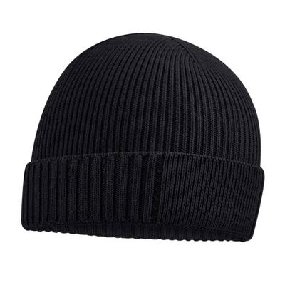 Шапка бини из органического хлопка с жаккардовой нашивкой