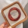 Natural Orange Garnet Multi-Circle Lazy Bracelet