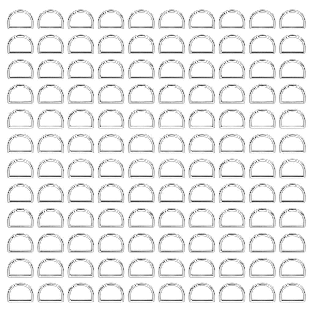 120 шт. D-образных колец, многоцелевых, из цинкового сплава, самодельных, полукруглых, D-образных колец, пряжки для брелока, сумки, ремня