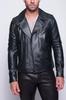 Jacket Handmade Black Genuine Men's Handmade Leather Lambskin Motorcycle Biker Causal Stylish Fit